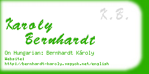 karoly bernhardt business card