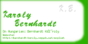 karoly bernhardt business card